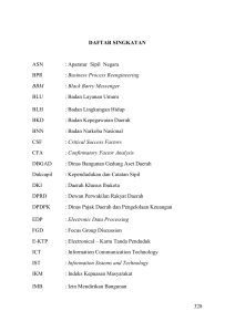 328 DAFTAR SINGKATAN ASN : Aparatur Sipil Negara BPR