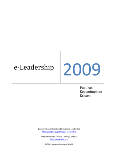 e-Leadership 2009 - SABDA