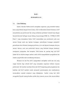 BAB 1 PENDAHULUAN 1.1. Latar Belakang Kantor