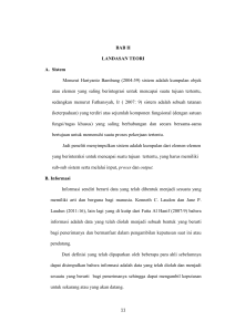 11 BAB II LANDASAN TEORI A. Sistem Menurut Hariyanto Bambang