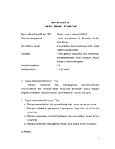 BAHAN AJAR III CARPAL TUNNEL SYNDROME Nama Mata Kuliah