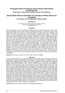 Pendugaan Neraca Air Spasial untuk Evaluasi