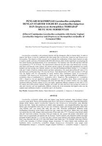 Lactobacillus bulgaricus DAN Streptococcus thermophilus