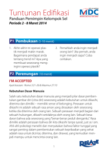 Tuntunan Edifikasi - GKPB MDC Surabaya