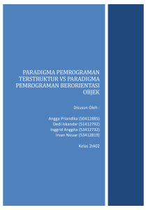 Paradigma Pemrograman Terstruktur vs Paradigma