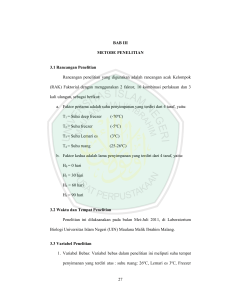 27 BAB III METODE PENELITIAN 3.1 Rancangan Penelitian