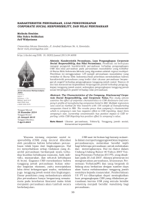 karakteristik perusahaan, luas pengungkapan corporate social