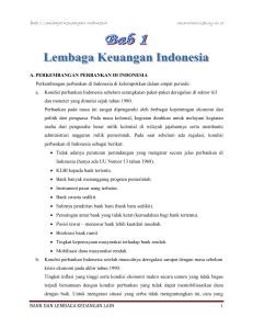 Bab 1 Lembaga Keuangan Indonesia BANK DAN LEMBAGA