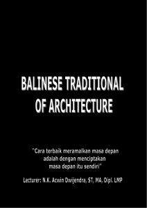 balinese traditional of architecture