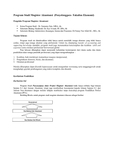 Program Studi Magister Akuntansi (Penyelenggara