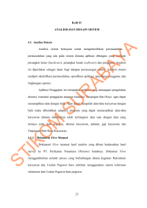 23 BAB IV ANALISIS DAN DESAIN SISTEM 4.1 Analisa Sistem