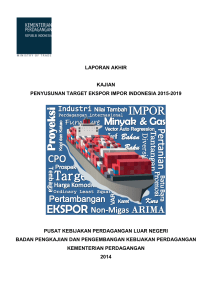 laporan akhir kajian penyusunan target ekspor impor indonesia