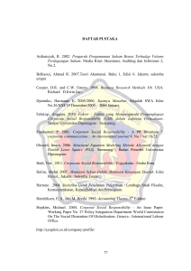 77 DAFTAR PUSTAKA Ardiansyah, R. 2002. Pengaruh