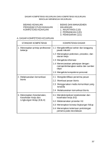 standar kompetensi dan kompetensi dasar