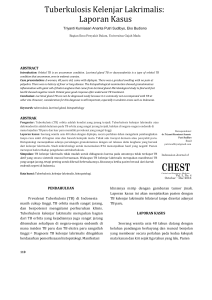 Tuberkulosis Kelenjar Lakrimalis: Laporan Kasus