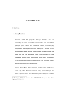 II. TINJAUAN PUSTAKA A. Kemitraan 1. Konsep Kemitraan