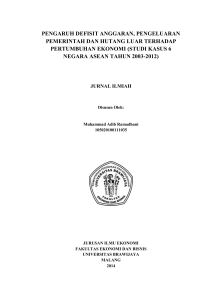 pengaruh defisit anggaran, pengeluaran pemerintah