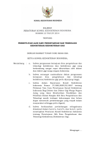 salinan peraturan konsil kedokteran indonesia nomor 22 tahun