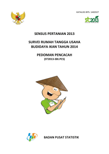sensus pertanian 2013 survei rumah tangga usaha budidaya ikan