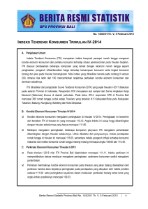 indeks tendensi konsumen triwulan iv-2014