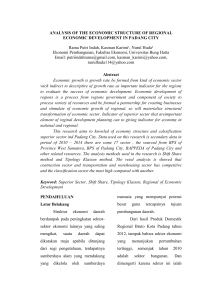 ANALYSIS OF THE ECONOMIC STRUCTURE OF REGIONAL