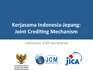 Kerjasama Indonesia-‐Jepang: Joint CrediSng