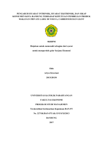 pengaruh isyarat intrinsik, isyarat ekstrinsik, dan sikap konsumen