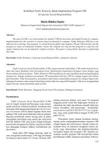 Kontribusi Public Relations dalam Implementasi