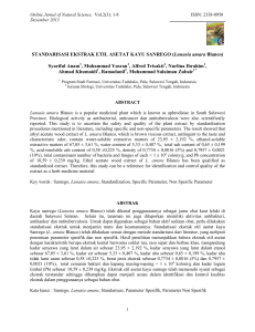 STANDARISASI EKSTRAK ETIL ASETAT KAYU