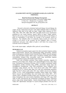 ANALISIS INPUT-OUTPUT KOMODITAS KELAPA SAWIT DI