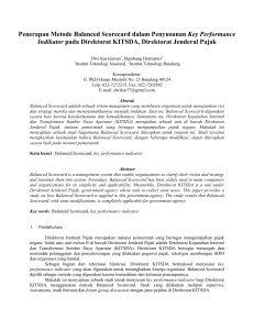 Penerapan Metode Balanced Scorecard dalam Penyusunan Key