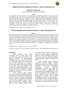 Sefalgia Kronik dan Hemiparese Sinistra e.c. Space Occupying Lesion