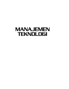 manajemen teknologi