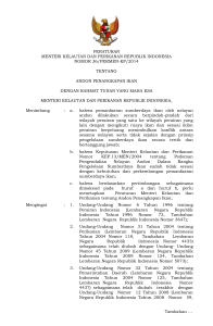 peraturan menteri kelautan dan perikanan republik indonesia nomor