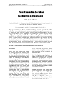 Pemikiran dan Gerakan Politik Islam Indonesia