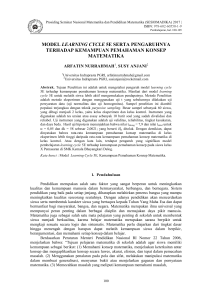 model learning cycle 5e serta pengaruhnya terhadap kemampuan