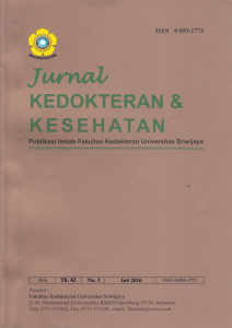 Publikasi llmiah Fakultas Kedokteran Universitas Sriwijaya
