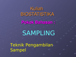 Kuliah Matrikulasi Biostatistika