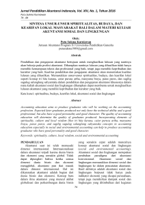 Jurnal Pendidikan Akuntansi Indonesia, Vol. XIV, No