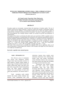 ( MOL) LIMBAH SAYURAN TERHADAP PERTUMBUHAN DAN