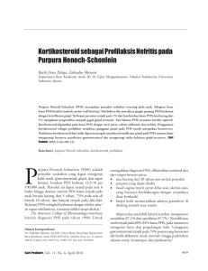 Kortikosteroid sebagai Profilaksis Nefritis pada