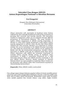 Interaksi China dengan ASEAN