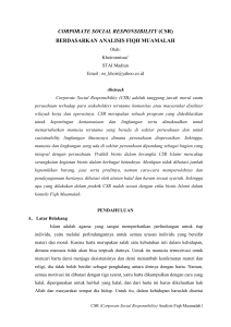 corporate social responsibility (csr) berdasarkan analisis fiqh