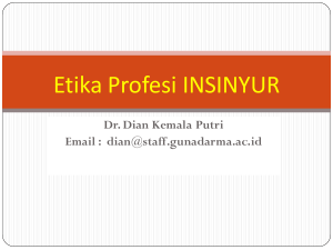 Etika Profesi - Official Site of DIAN KEMALA PUTRI