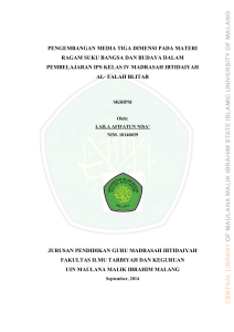 pengembangan media tiga dimensi pada materi ragam suku