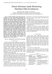 Sistem Informasi untuk Monitoring Distribusi Obat di