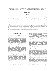 AGRIPLUS, Volume 20 Nomor : 03 September 2010, ISSN 0854-0128