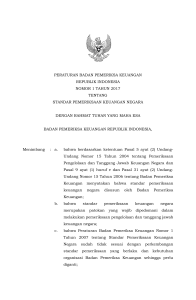 peraturan badan pemeriksa keuangan republik indonesia nomor 1