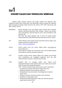 konsep dasar dan teknologi webpage