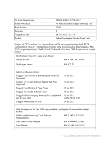 Pembagian Dividen Tunai Final [PGAS ]